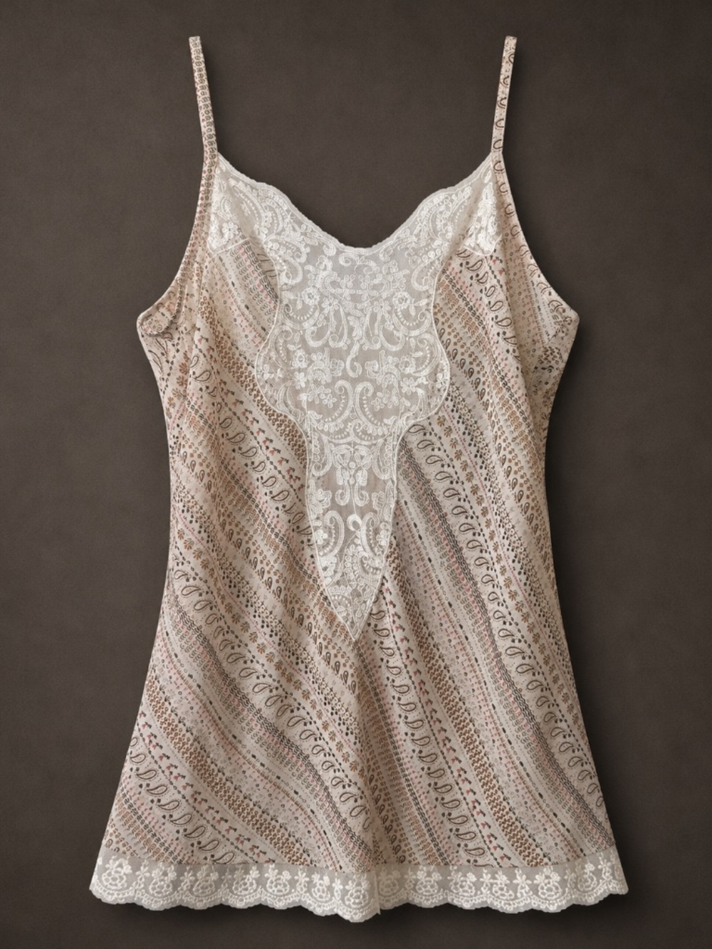 Intimately Lace Trim Paisley Cami Top